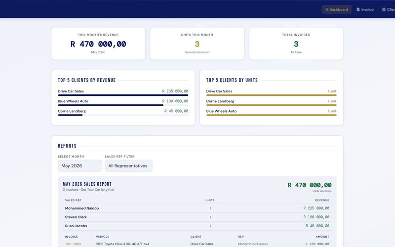 AutoInvoice Dashboard